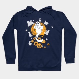 Ghost Cat in the Pumpkin Patch Hoodie